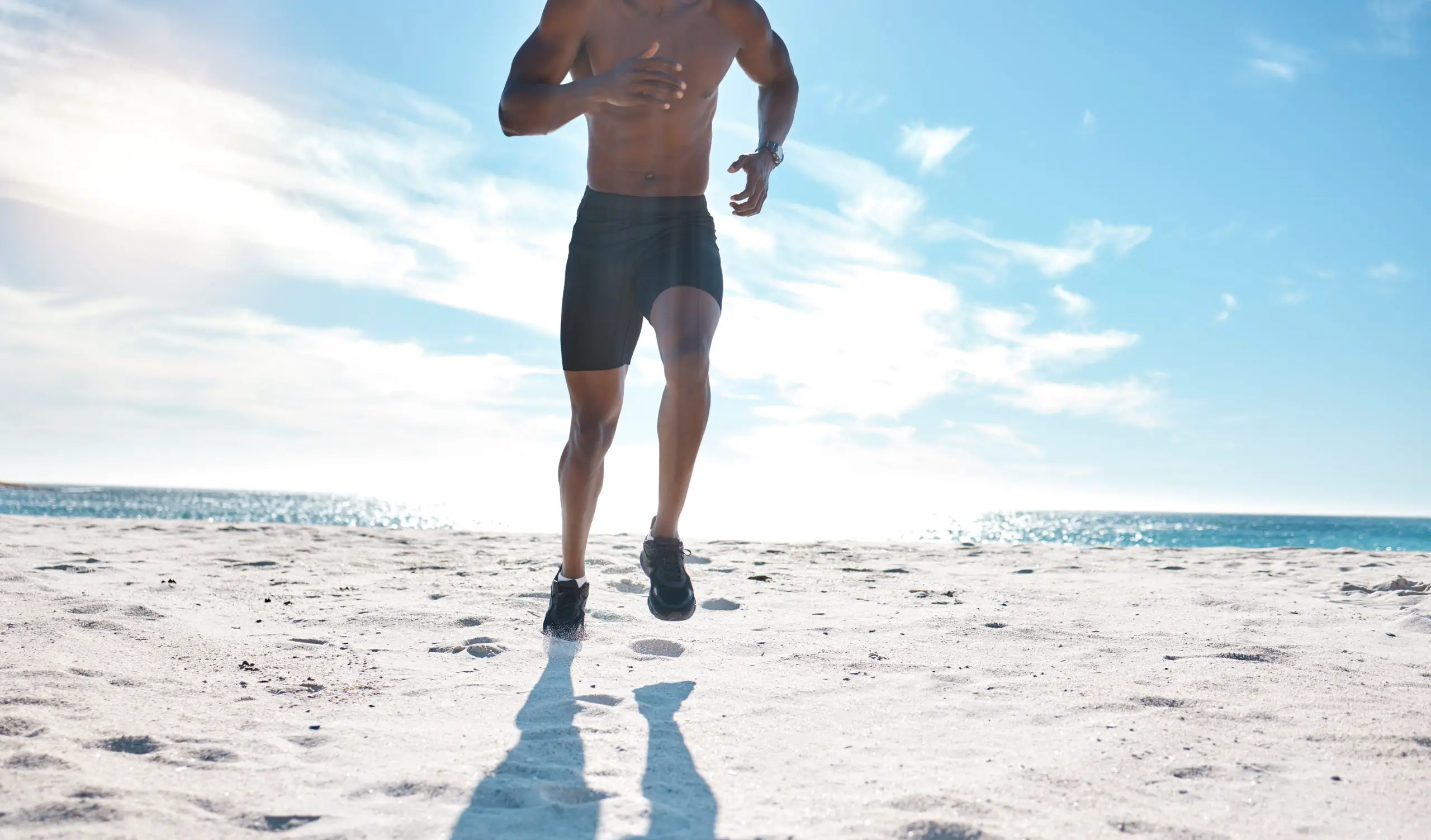 Man running to improve his abs scaled
