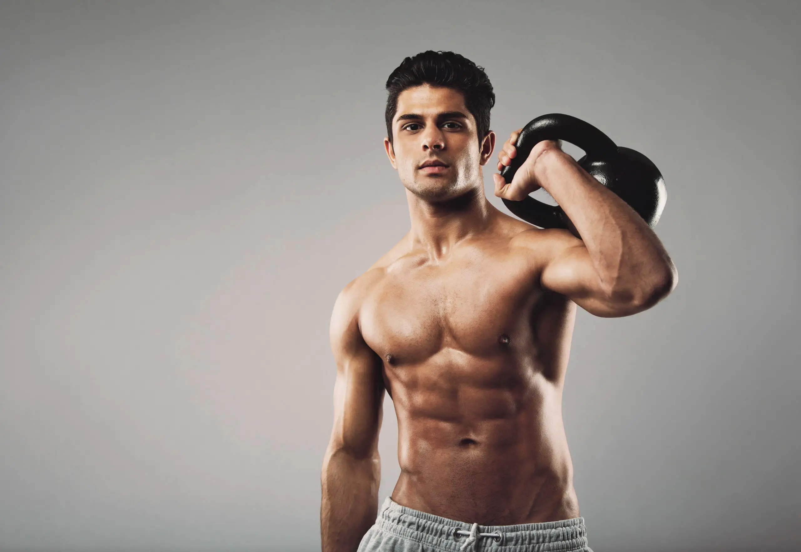 Use of kettlebells to get a six pack scaled