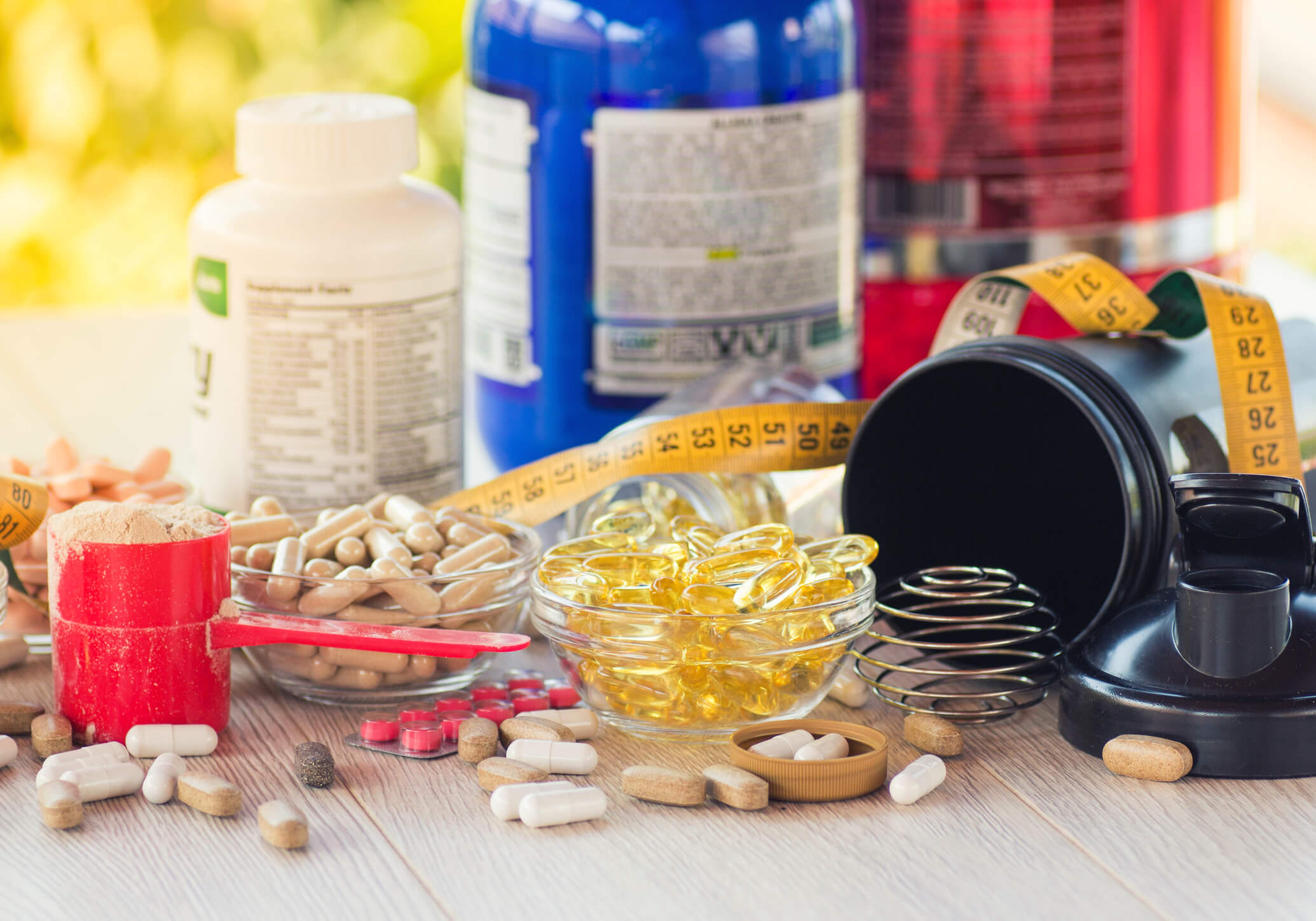 Nutritional supplements in capsules and tablets used to help achieve a six pack