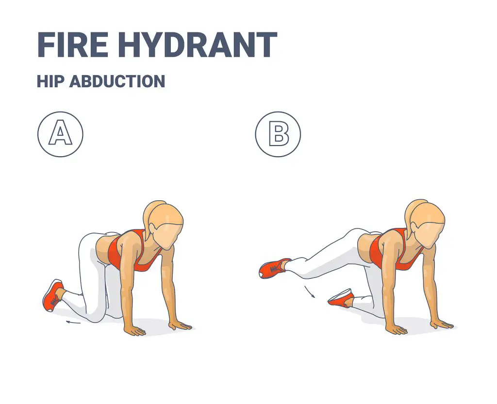 Fire Hydrant Exercise, Female Home Workout Routine Guidance Or H