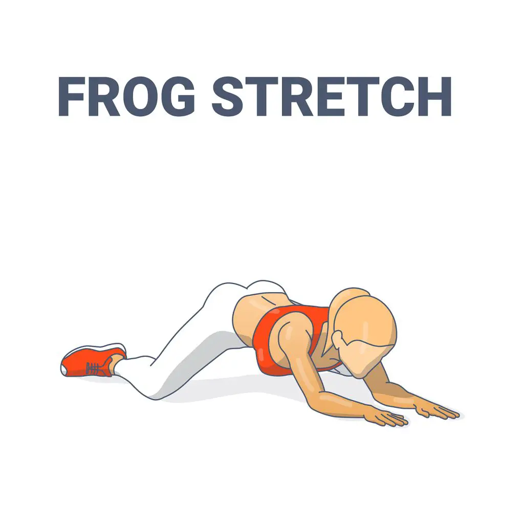 Frog Stretch Exercise For Female Home Workout Relaxation Guidanc