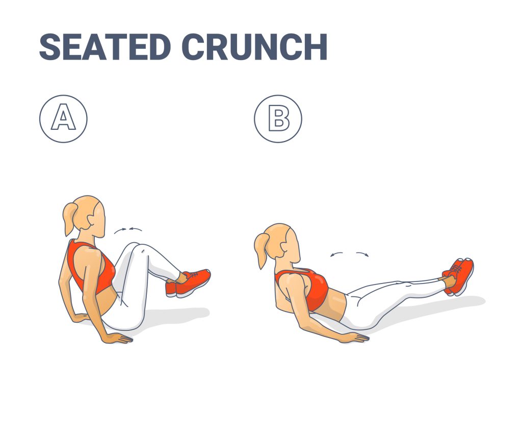 Seated Crunch Abs Exercise illustration