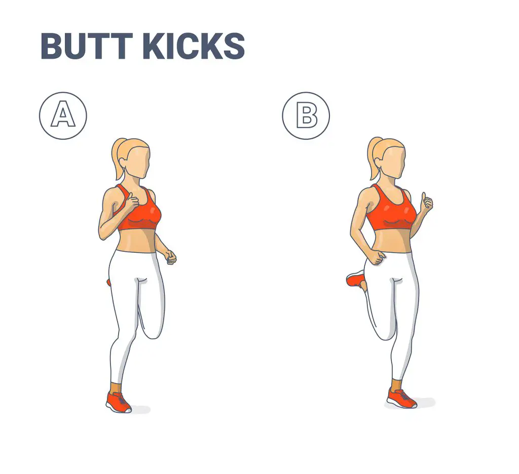 But Kickcs Female Home Workout Exercise Guidance. Athletic Girl