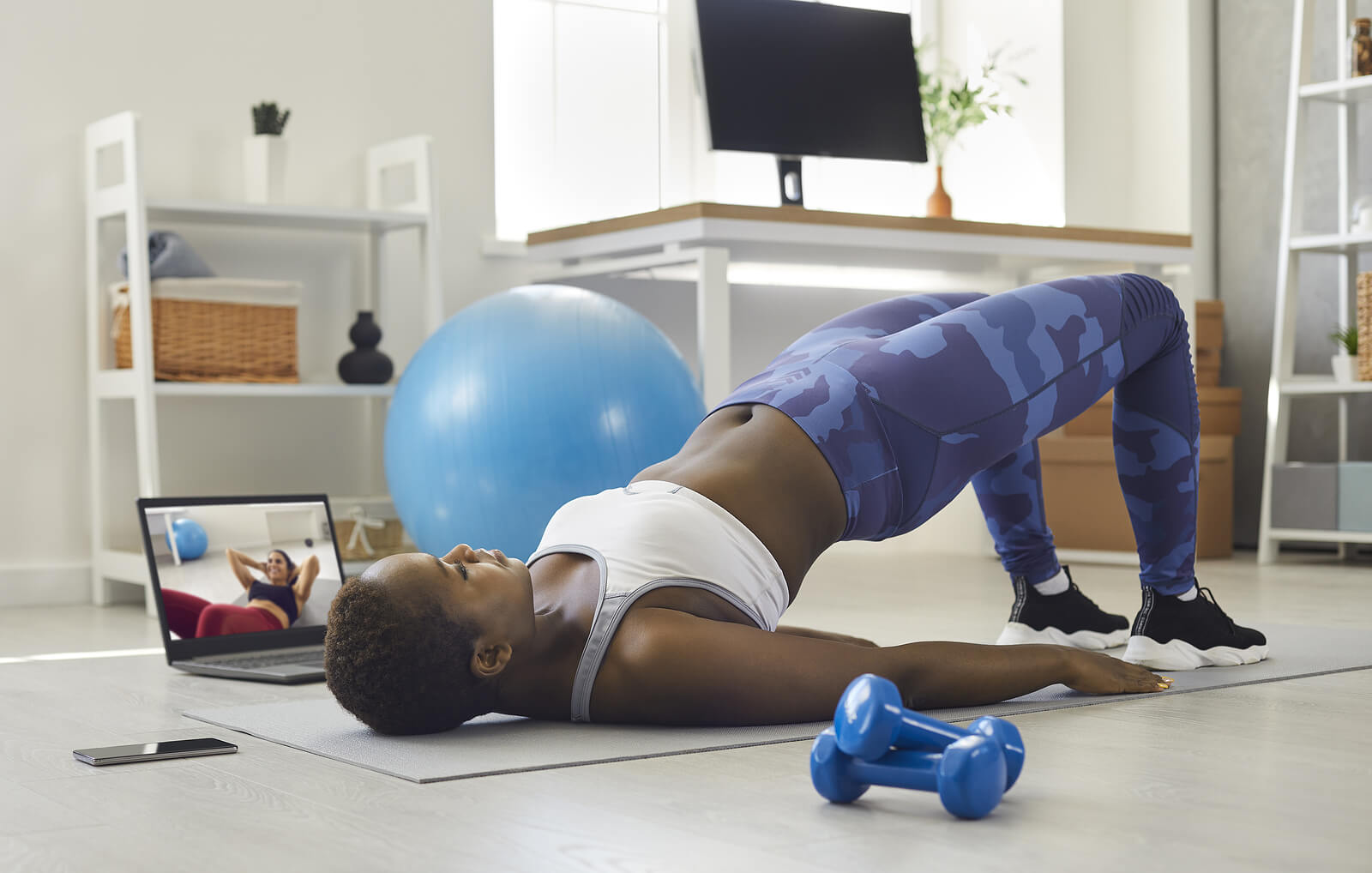 How to Do Bridge Glutes with a Fitness Ball for Better Abs