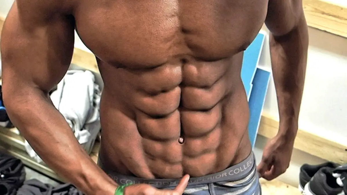 Man with 10 pack abs